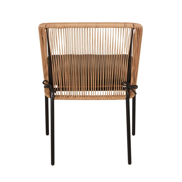 Maisons du Monde Arun - Silla de comedor de jardín de resina reciclada y metal negro COMPRAR AHORA