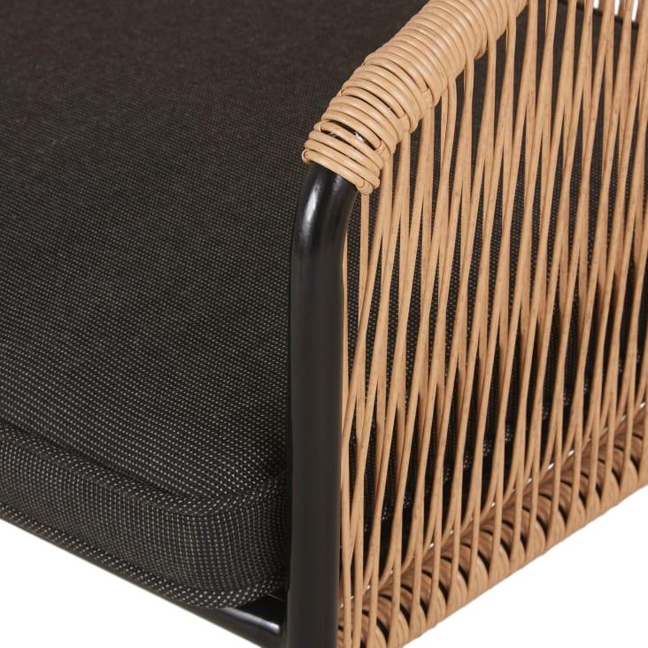Maisons du Monde Arun - Silla de comedor de jardín de resina reciclada y metal negro COMPRAR AHORA