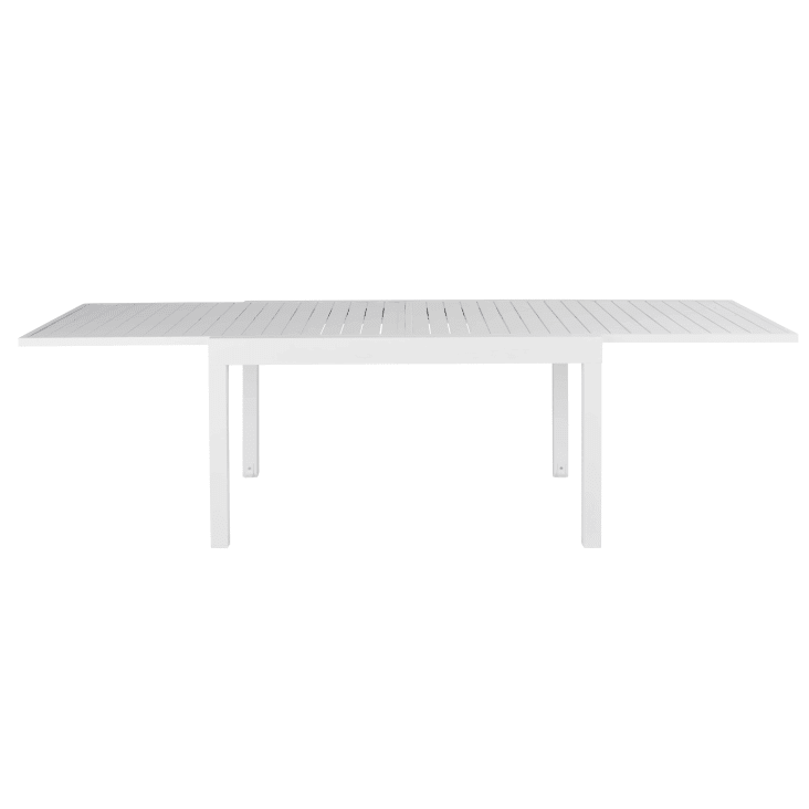 Maisons du Monde Extenso - Mesa de jardín extensible de aluminio blanco para 6/12 personas L. 135/270 Solo hoy
