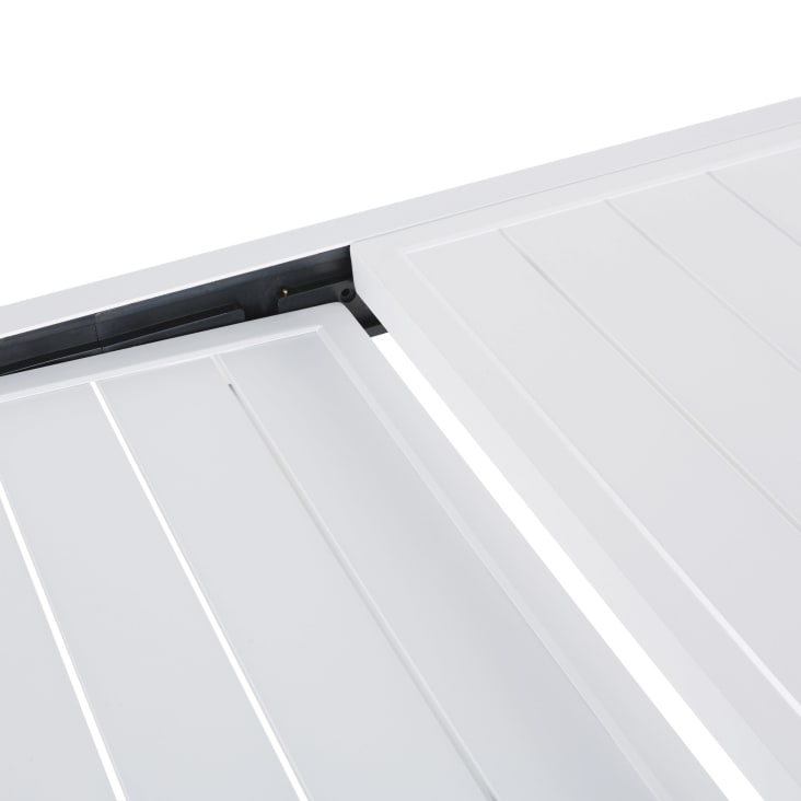 Maisons du Monde Extenso - Mesa de jardín extensible de aluminio blanco para 6/12 personas L. 135/270 Solo hoy