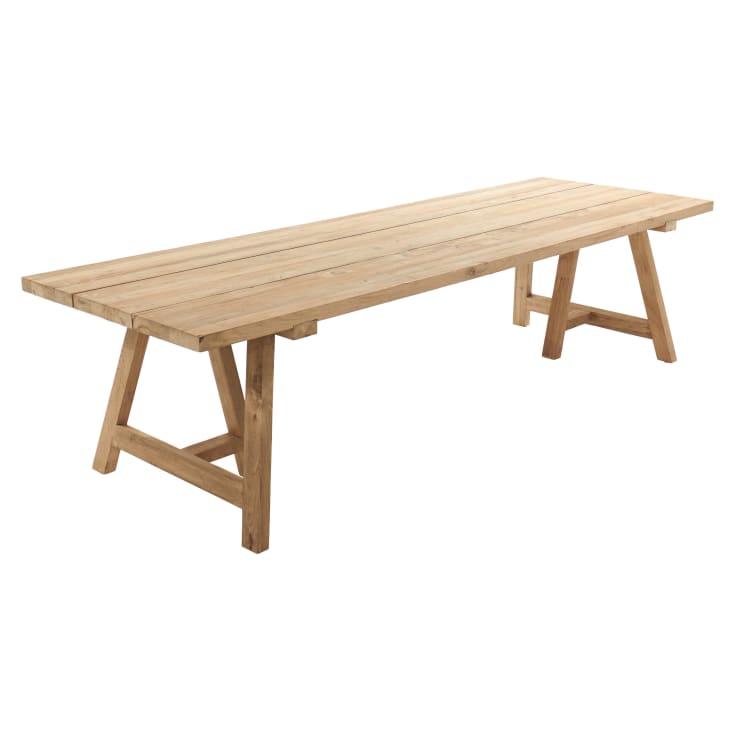 Maisons du Monde Tecka - Mesa de jardín de teca reciclada 12/14 personas L.300 Envío internacional gratuito