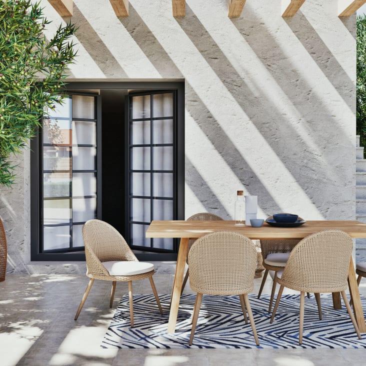 Maisons du Monde Boréal - Mesa de jardín de acacia maciza para 6/8 personas L.180 Ahorra y exporta