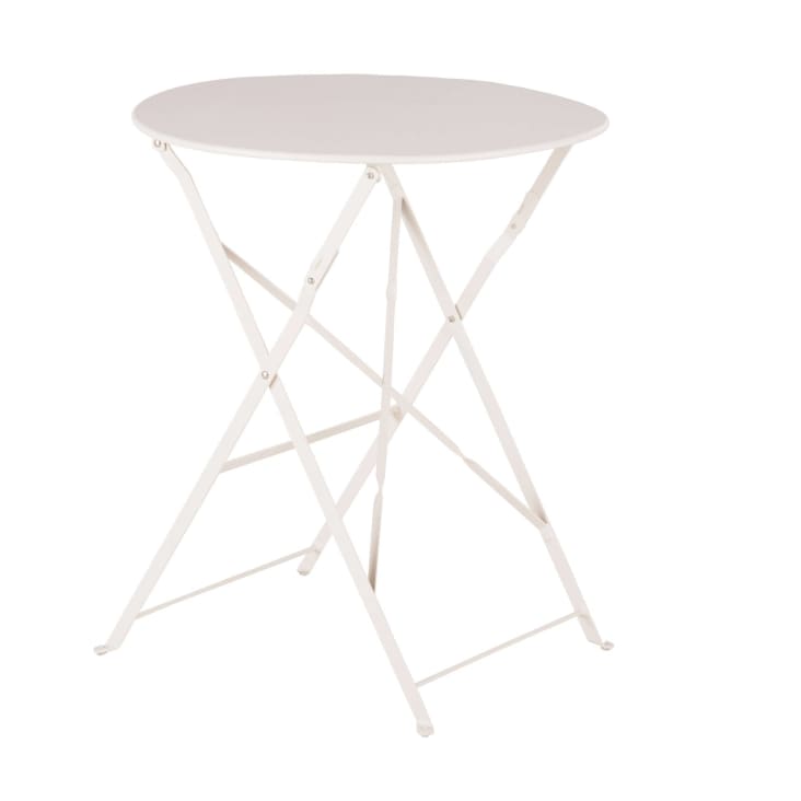 Maisons du Monde Guinguette - Mesa de jardín redonda plegable de acero para 2 personas D60 cm En oferta