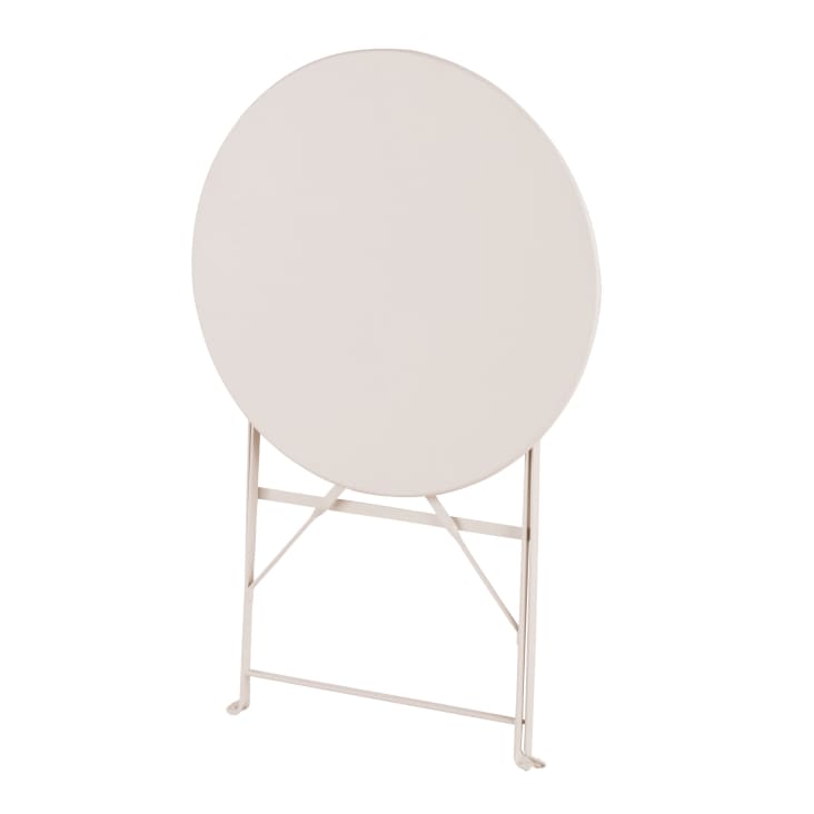 Maisons du Monde Guinguette - Mesa de jardín redonda plegable de acero para 2 personas D60 cm En oferta