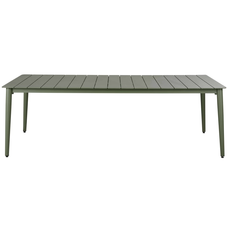 Maisons du Monde Lidy - Conjunto de mesa y 8 sillas de jardín de verde caqui y resina beige Grandes ahorros