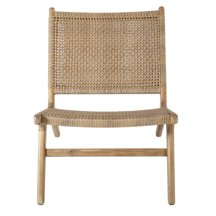 Maisons du Monde Nairobi - Sillón de jardín de resina trenzada y acacia maciza En línea
