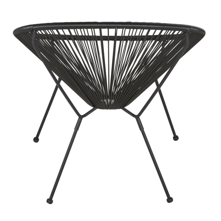 Maisons du Monde Copacabana - Sillón de jardín redondo de resina negra Rebajas