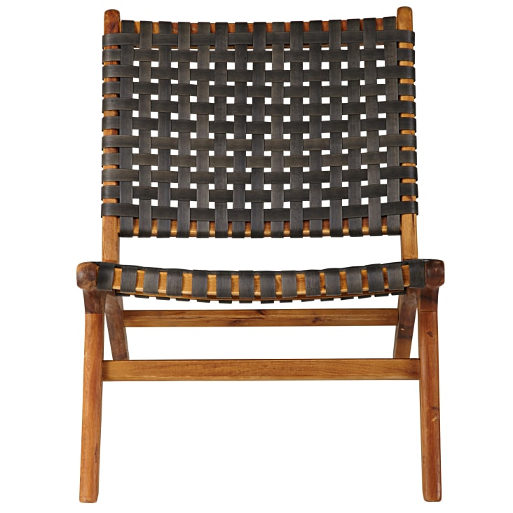 Maisons du Monde Nairobi - Silla de jardín de acacia maciza y resina trenzada Ofertas