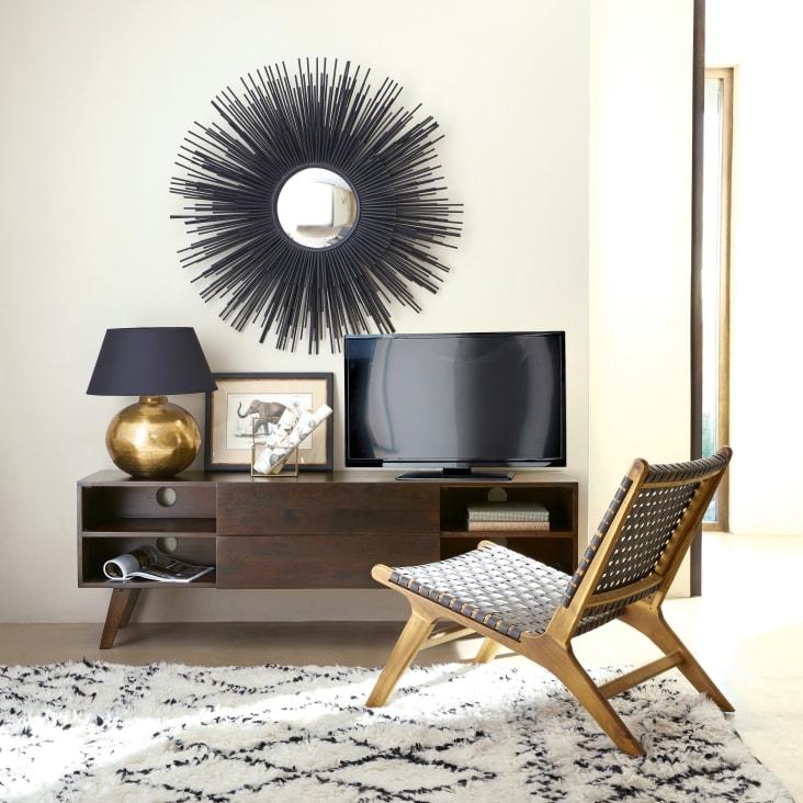 Maisons du Monde Nairobi - Silla de jardín de acacia maciza y resina trenzada Ofertas