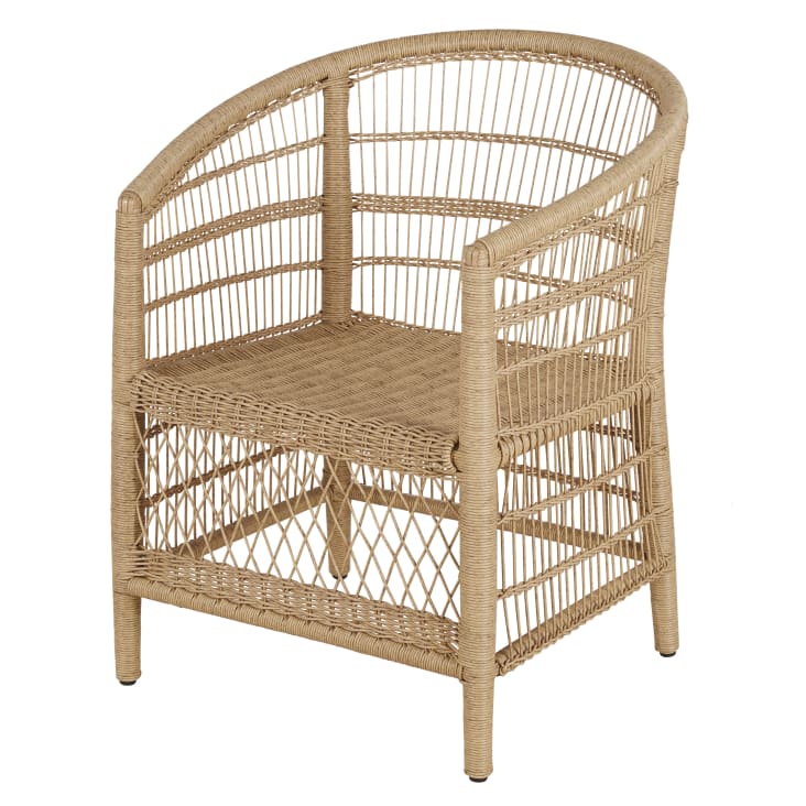 Maisons du Monde Malawi - Sillón de jardín de resina reciclada imitación ratán