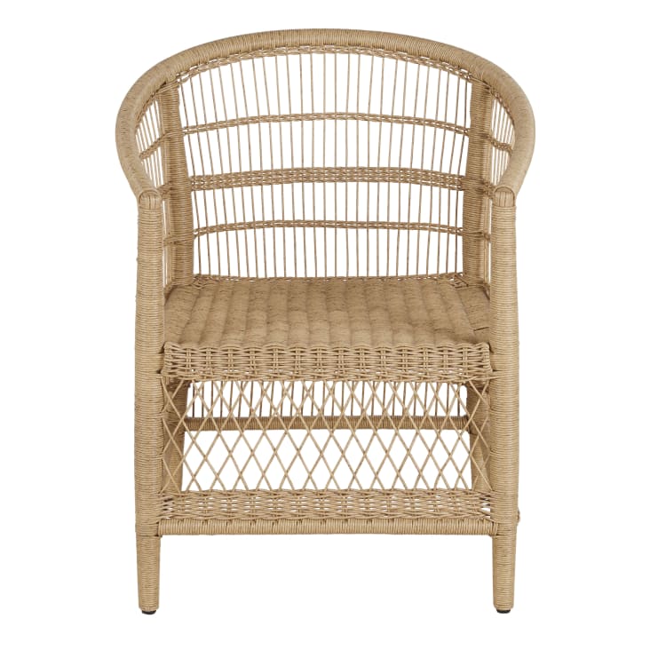 Maisons du Monde Malawi - Sillón de jardín de resina reciclada imitación ratán Liquidación