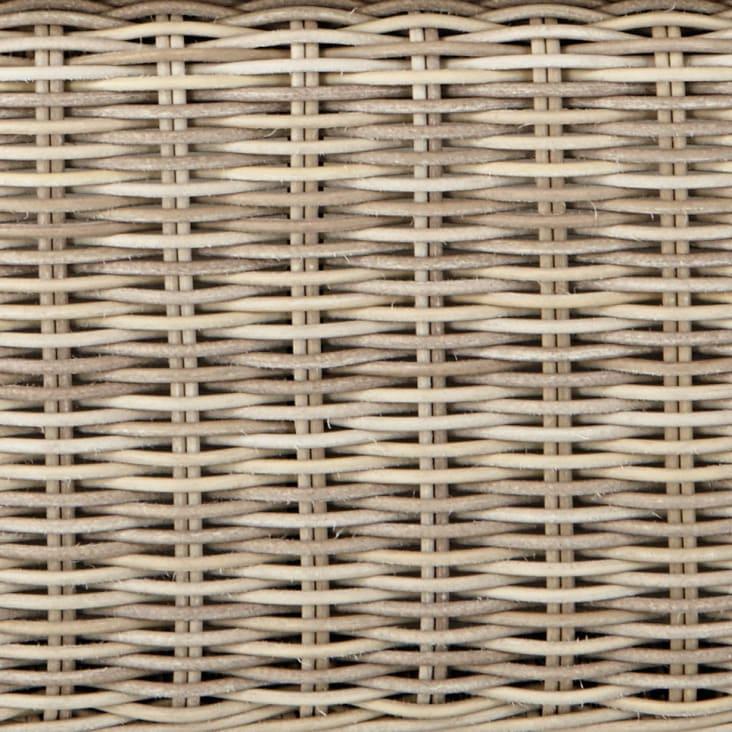 Maisons du Monde Sardaigne - Sillón de jardín de resina trenzada en beige y cojines reciclados crudo Envío gratis
