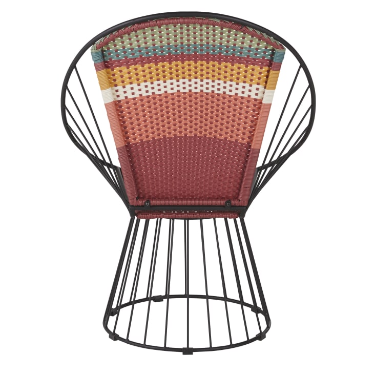 Maisons du Monde Marambaia - Sillón de jardín de resina trenzada multicolor y hierro negro Envío gratis