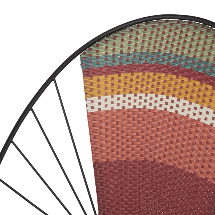 Maisons du Monde Marambaia - Sillón de jardín de resina trenzada multicolor y hierro negro Envío gratis