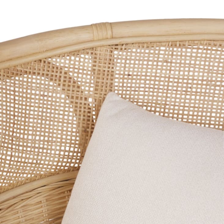 Maisons du Monde Marsa Business - Sillón profesional en color crudo y ratán beige Últimos 2 días