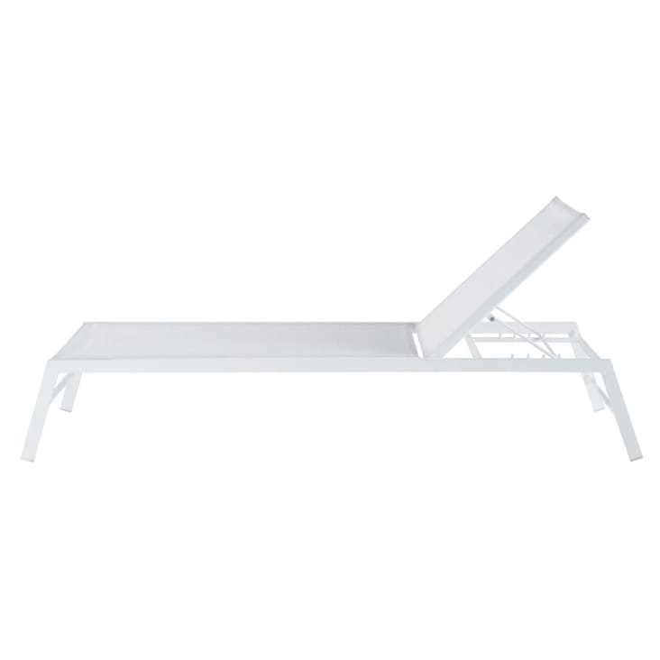 Maisons du Monde Hawai - Tumbona de aluminio blanca