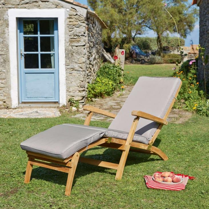 Maisons du Monde Oleron - Tumbona de madera de teca maciza Limitado a 3 días