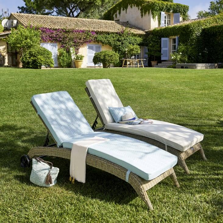 Maisons du Monde Oleron - Colchón de tumbona crudo Ahorra y exporta
