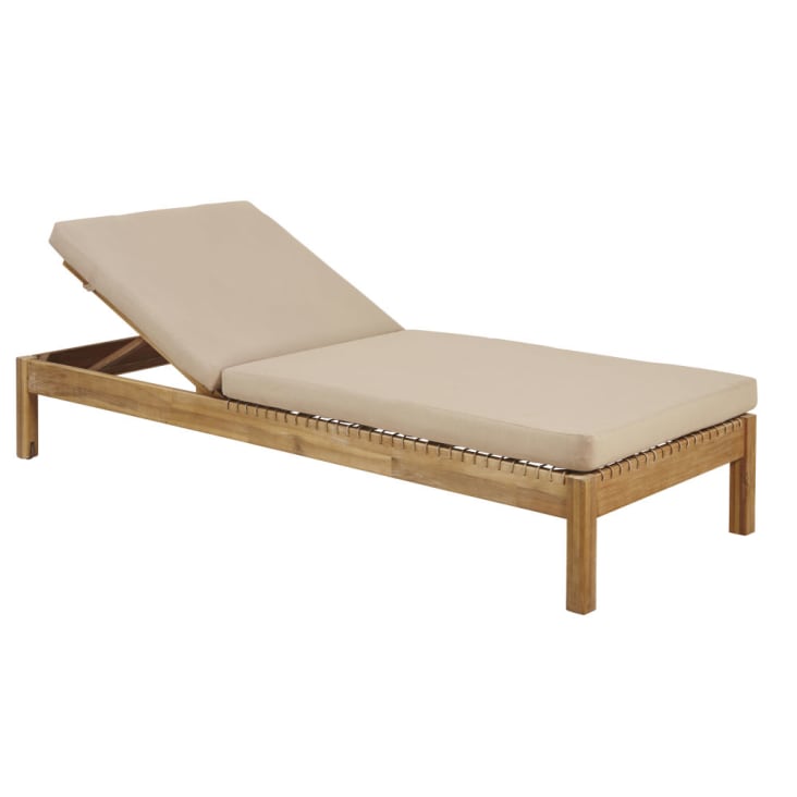 Maisons du Monde Maupiti - Hamaca de resina trenzada y tela marrón claro Oferta exclusiva