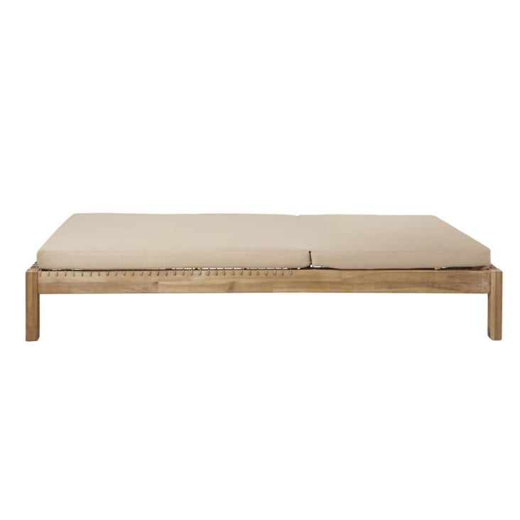 Maisons du Monde Maupiti - Hamaca de resina trenzada y tela marrón claro Oferta exclusiva