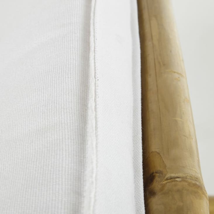Maisons du Monde Robinson - Tumbona de bambú con tela color crudo Descuento por venta flash