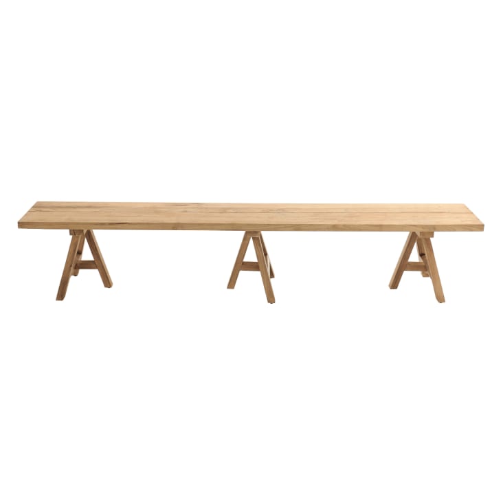 Maisons du Monde Tecka - Banco de jardín de teca reciclada L.300