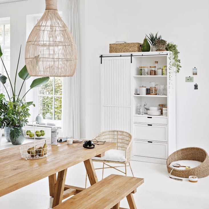 Maisons du Monde Tecka - Banco de jardín de teca reciclada L.300 Grandes ahorros