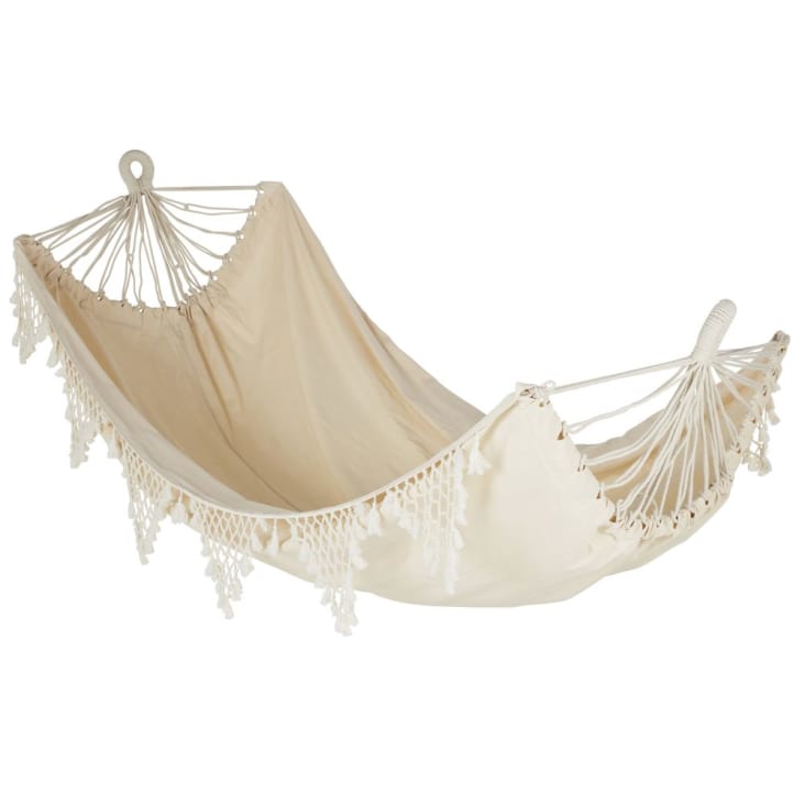 Maisons du Monde MERCADORA - Hamaca doble de algodón reciclado doble en beige y 160x230 Outlet