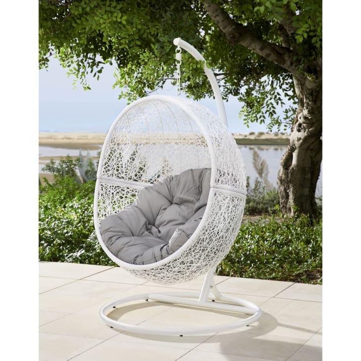 Maisons du Monde Cebu - Pie para sillón colgante de metal blanco Rebajas baratas