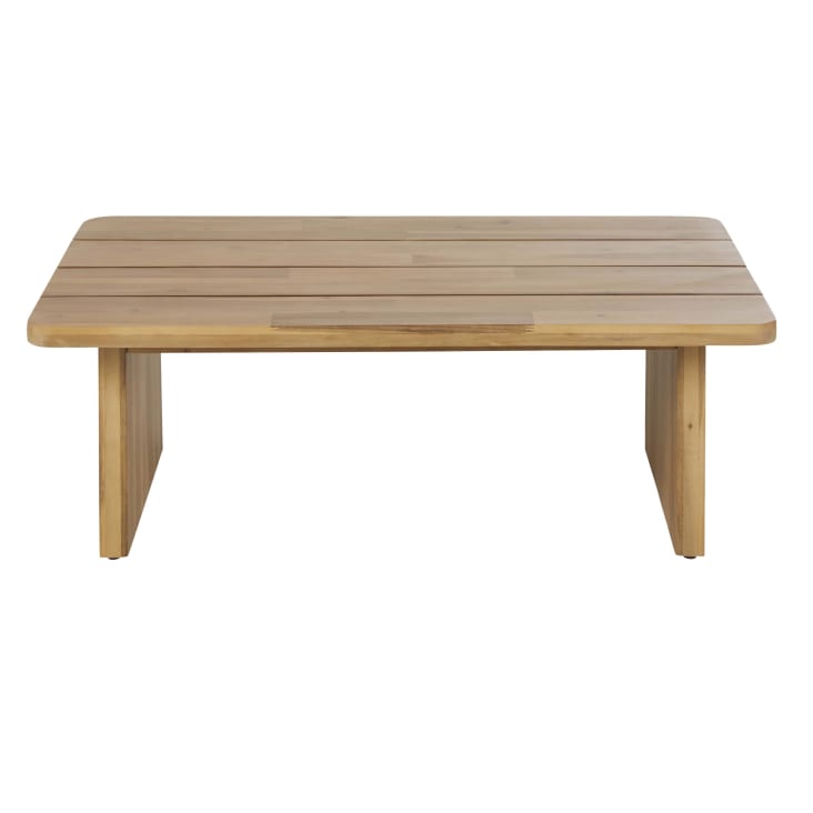 Maisons du Monde Bari Business - Mesa baja de jardín profesional de madera de acacia maciza