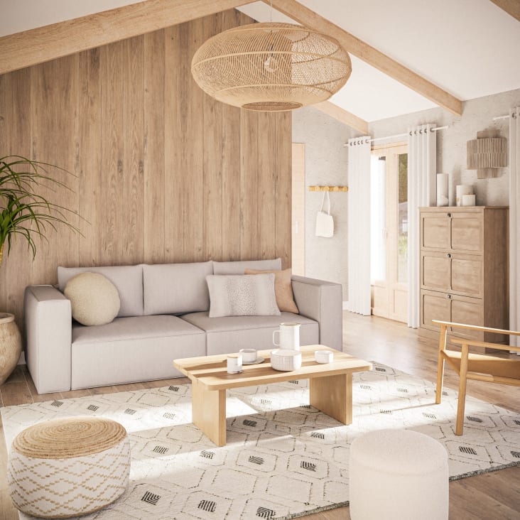 Maisons du Monde Bari Business - Mesa baja de jardín profesional de madera de acacia maciza Rebajas online