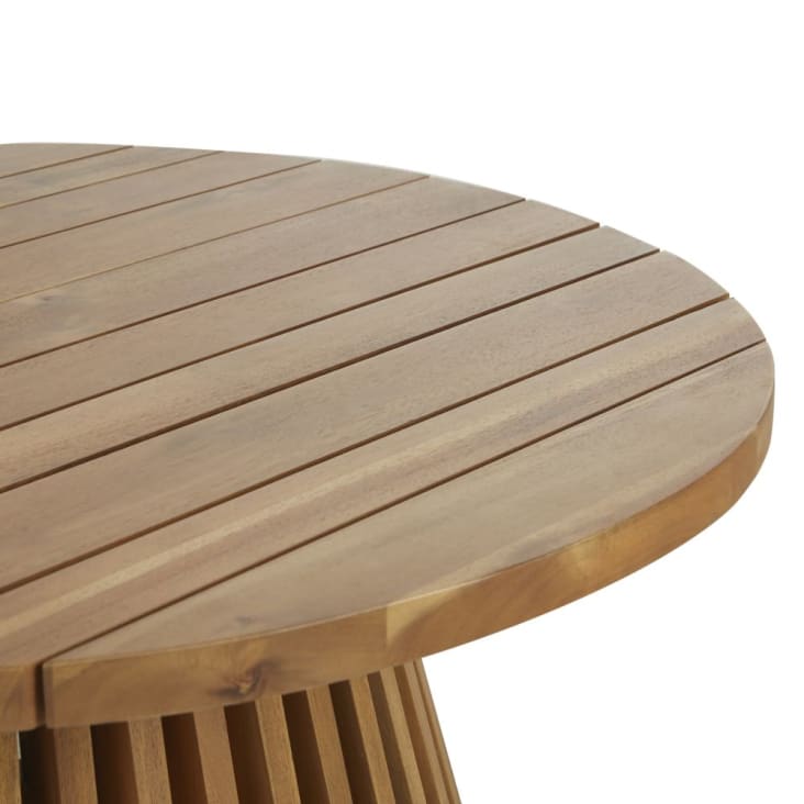 Maisons du Monde Baya - Mesa baja de jardín redonda de madera de acacia maciza Últimos 3 días