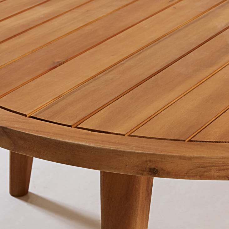 Maisons du Monde Noumea - Mesa de centro de jardín redonda de madera de acacia maciza COMPRAR AHORA