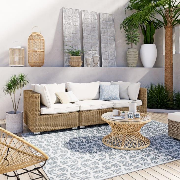 Maisons du Monde Isola - Cojines para módulo esquinero de jardín blancos Promoción trimestral