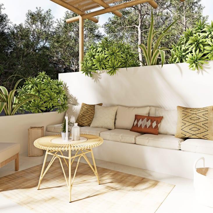 Maisons du Monde Isola - Cojines para sillón de jardín blancos L63 Solo queda un día