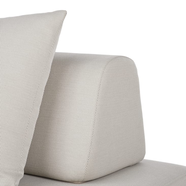 Maisons du Monde Lazaro - Módulo para sofá de exterior de fibra de poliolefina gris perlado Envío internacional gratuito
