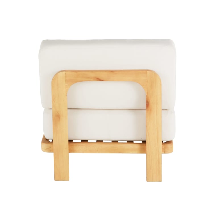Maisons du Monde Nalya Business - Módulos para sofá profesionales de exterior de madera de eucalipto y poliéster reciclado color crudo (x2) Limitado a 3 días