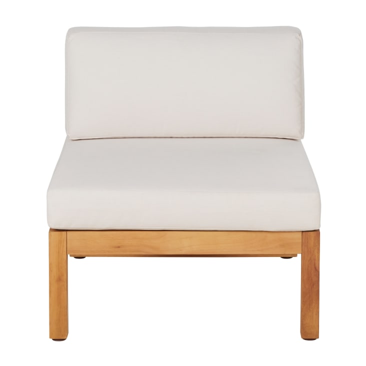 Maisons du Monde Livio - Módulo para sofá de madera de eucalipto y poliéster reciclado color crudo Ahorra y exporta