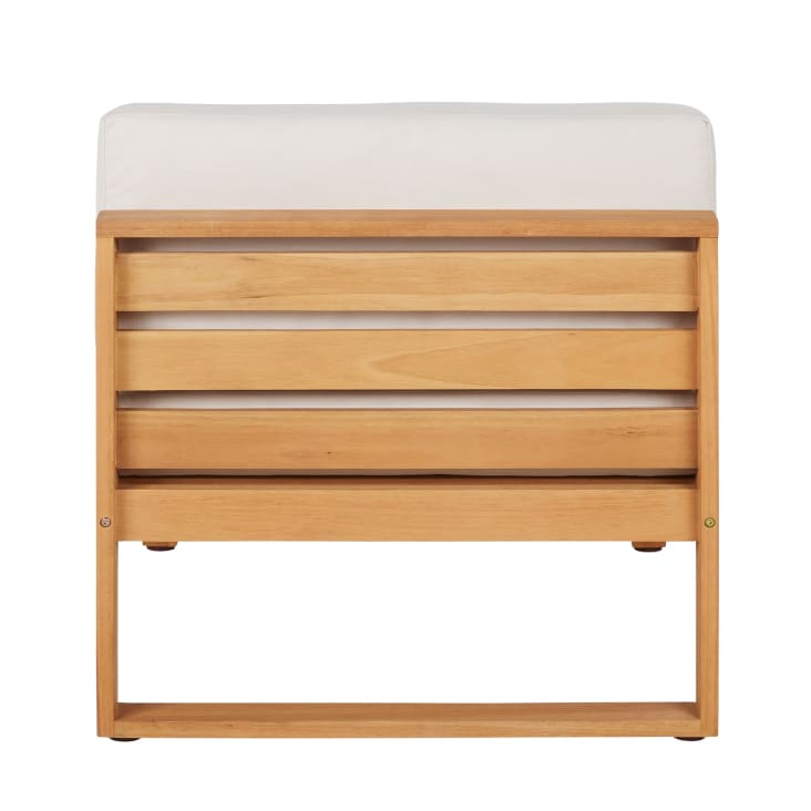 Maisons du Monde Livio - Módulo para sofá de madera de eucalipto y poliéster reciclado color crudo Ahorra y exporta