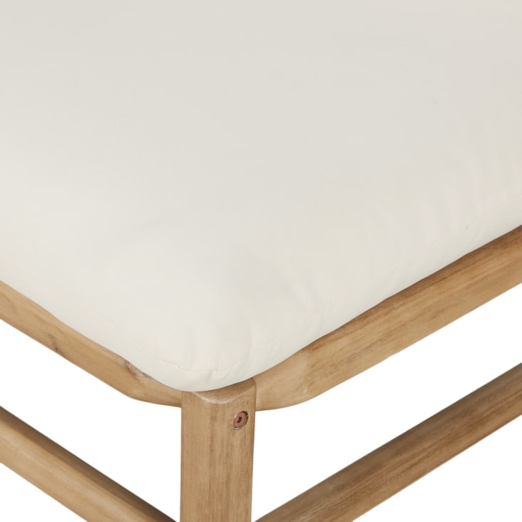 Maisons du Monde Negara - Módulo para sofá de exterior de acacia y poliéster reciclado color crudo Oferta exclusiva