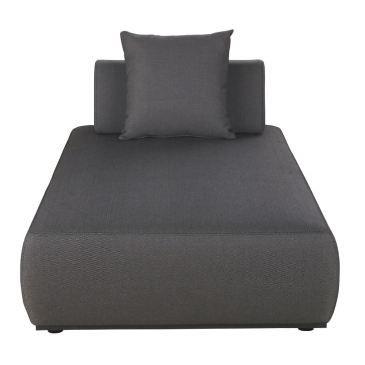 Maisons du Monde Lazaro - Chaise longue de jardín de fibra de poliolefina gris antracita Precio ultrabajo