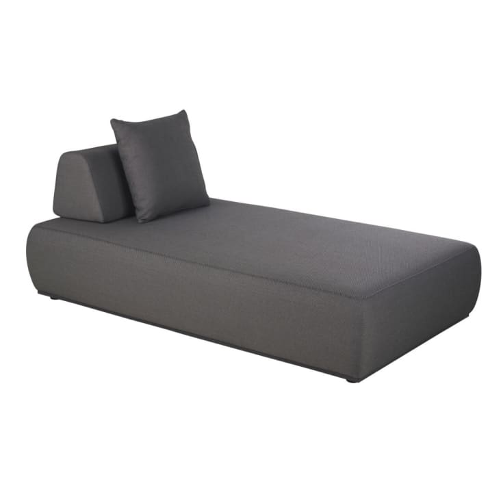 Maisons du Monde Lazaro - Chaise longue de jardín de fibra de poliolefina gris antracita Precio ultrabajo