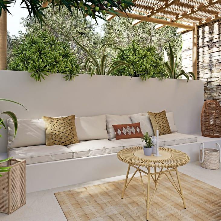 Maisons du Monde Isola - Cojines para módulo sin brazos de jardín blancos L74 Devoluciones gratuitas
