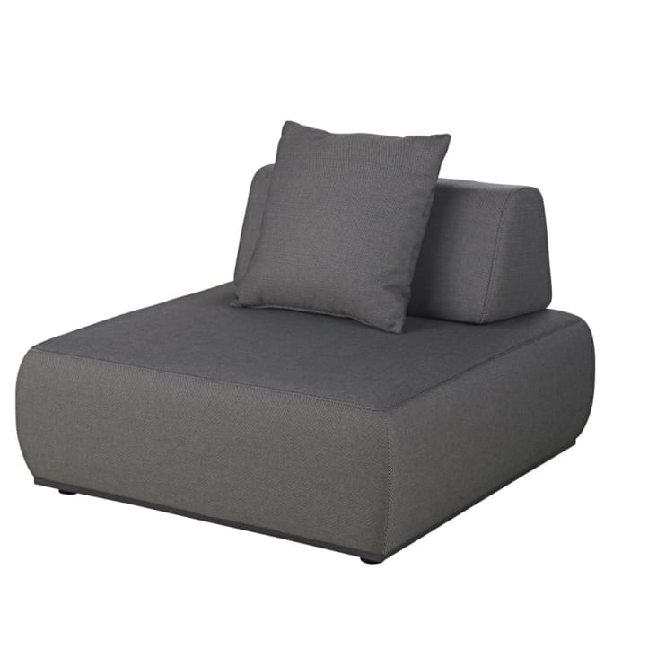 Maisons du Monde Lazaro - Sillón cama de jardín de fibra de poliolefina gris antracita Rebajas