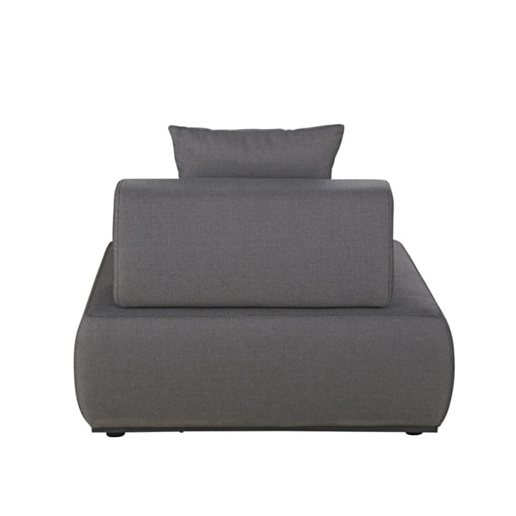 Maisons du Monde Lazaro - Sillón cama de jardín de fibra de poliolefina gris antracita Rebajas