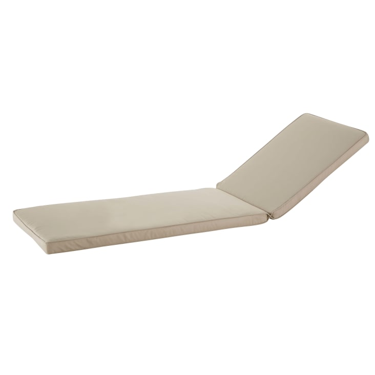 Maisons du Monde Oleron - Colchoneta de tumbona de poliéster reciclado color topo