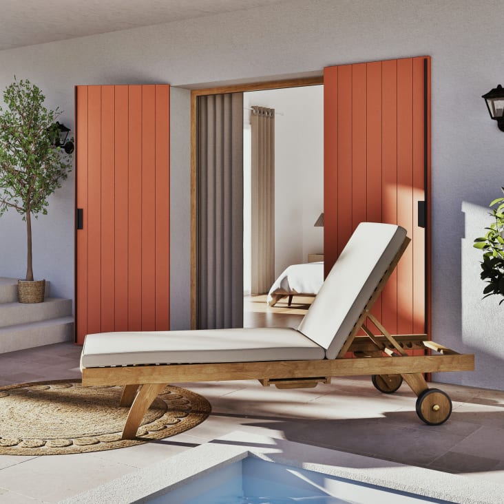 Maisons du Monde Oleron - Colchoneta de tumbona de poliéster reciclado color topo Los más vendidos