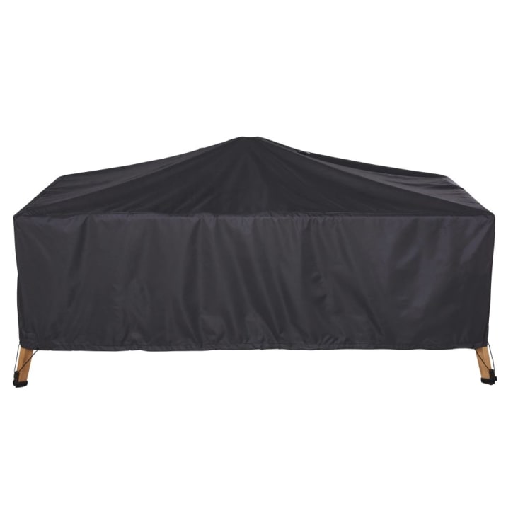 Maisons du Monde Puravida - Funda protectora para mesa de jardín rectangular en negro L. 200 Liquidación