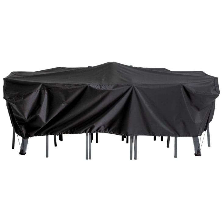 Maisons du Monde Puravida - Funda protectora para mesa de jardín rectangular en negro L. 240 Promoción por tiempo limitado
