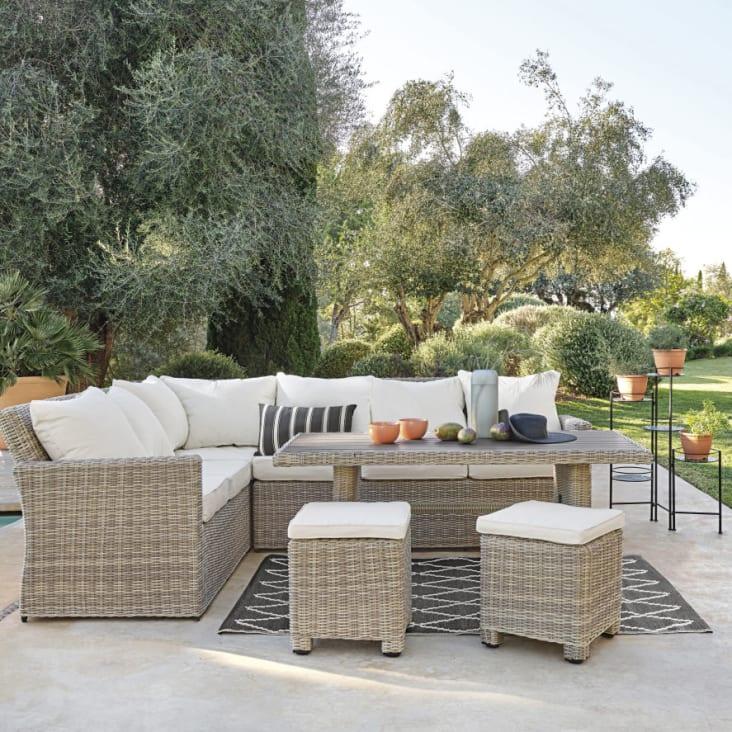 Maisons du Monde NIASSA - Soporte para plantas de metal calado negro con motivos vegetales Promoción trimestral
